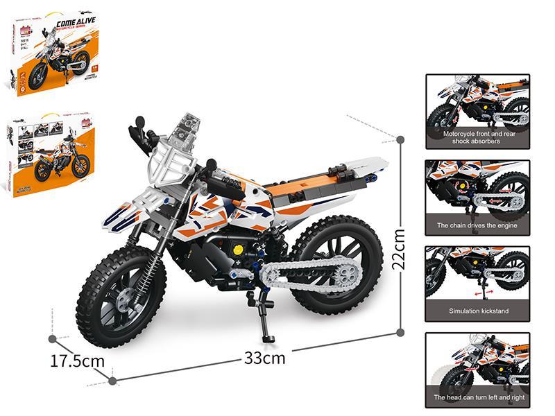 Cross Country Motorcycle Building Blocks 514PCS