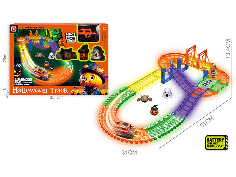 Electric Halloween Glow In The Dark Track Toys