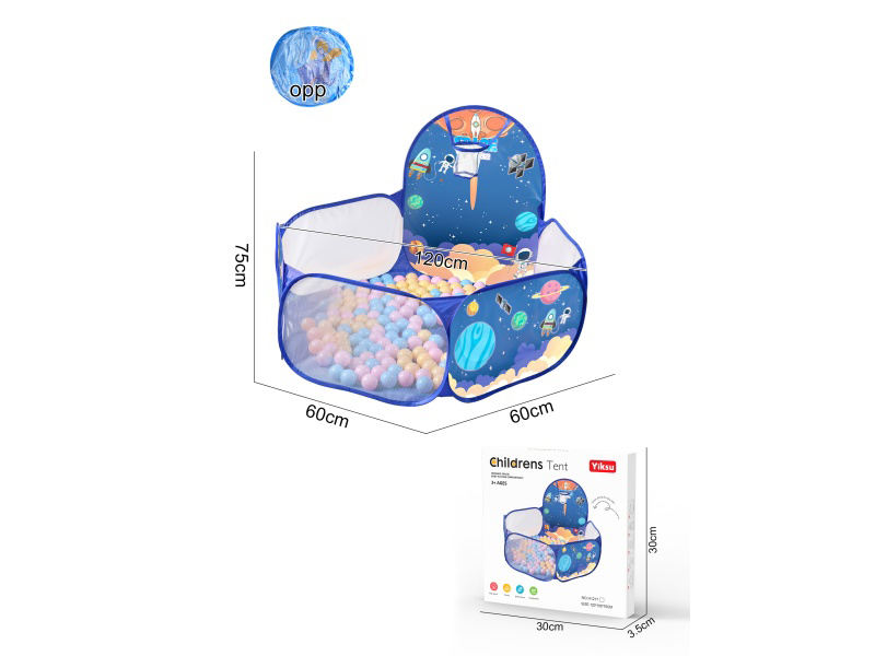 Space Pool Color Box - Children's Tent Tunnel Ocean Ball Pool