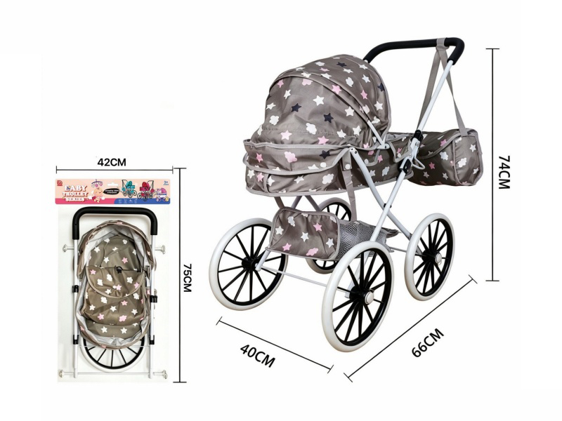 Thick Cloth Iron Stroller Toy(Small Wheel)