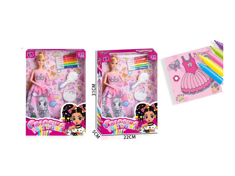 Diy Colored Graffiti Clothes Doll