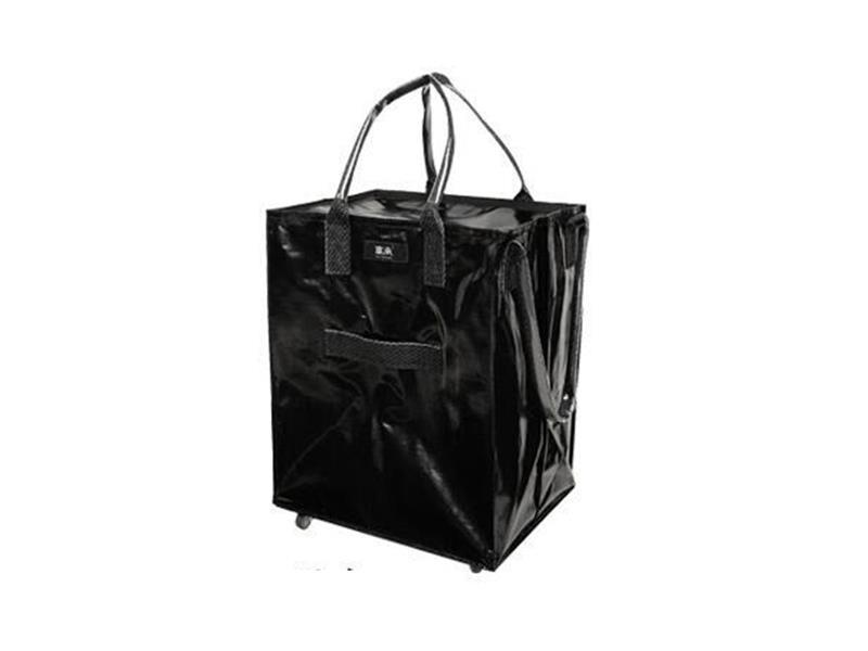 Medium Black Wheeled Shopping Bag