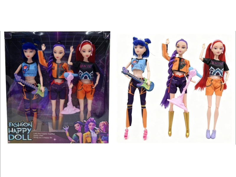 11.5-Inch Solid 11-Joint K-Pop Witch Hunter Team Rumi Mila Zoe Doll