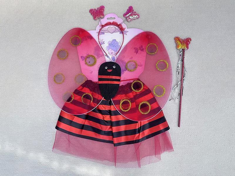 Ladybug Wings + Headwear + Butterfly Stick + Skirt