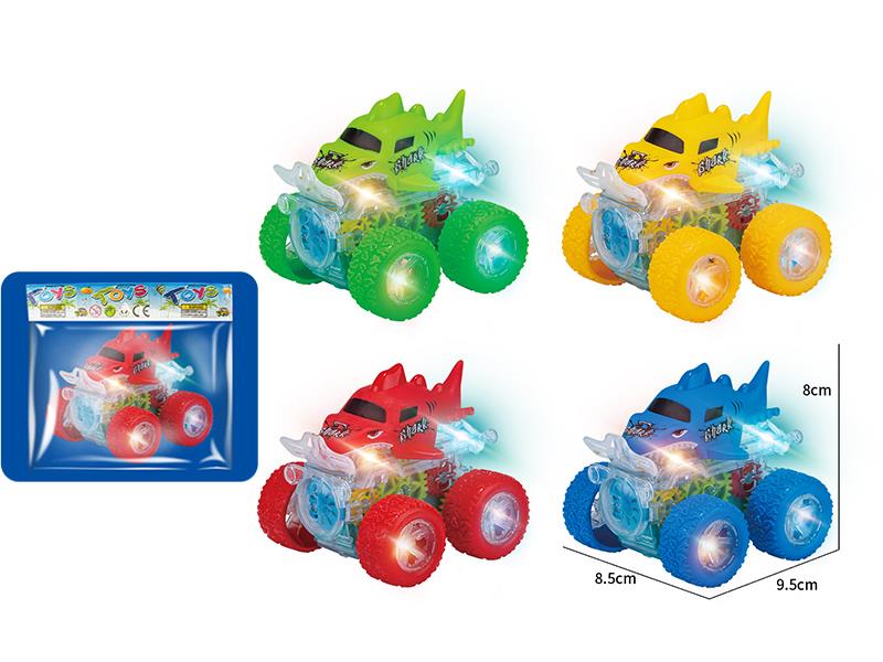 Dual Friction Stunt Shark Gear Off-Road Vehicle With Lights 1pcs