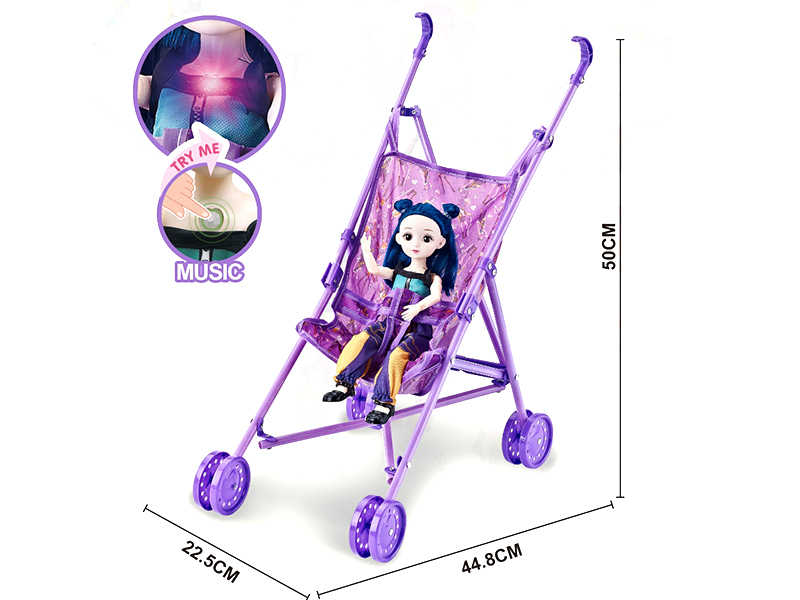 Baby Plastic Stroller + 12