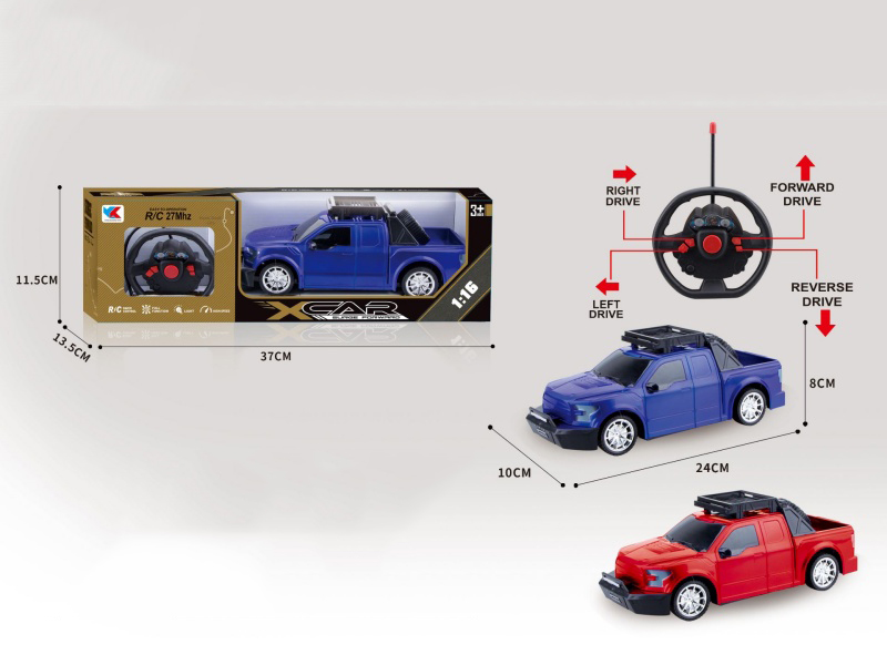 Ford F150 Raptor Off-Road 4CH Simulation Car 1:16,3D Lighting + Steering Wheel Remote Control