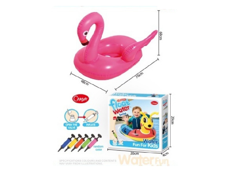 Children'S Swimming Ring + Air Pump [Flamingo]