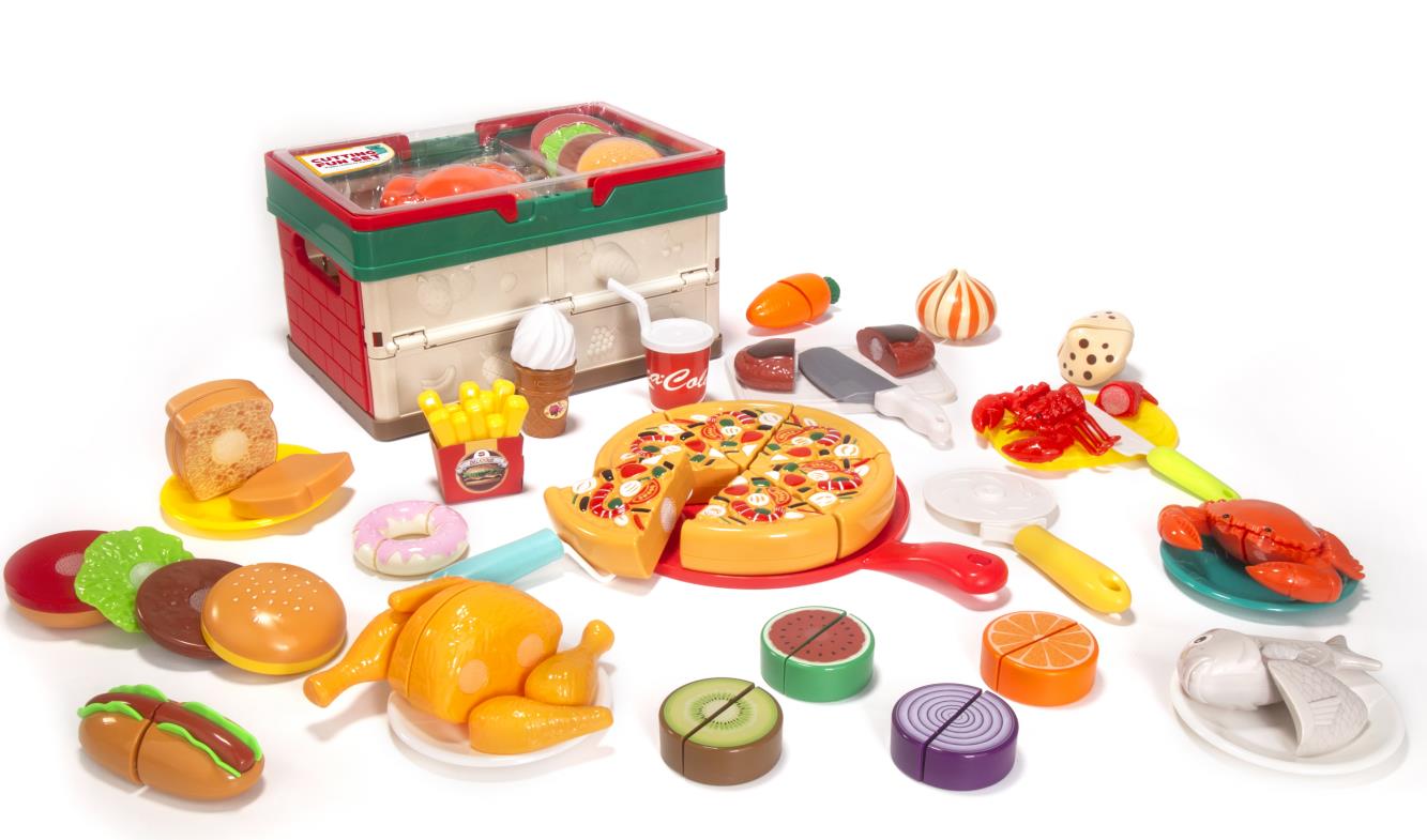 Fold Basket Simulated Food Cutting Set