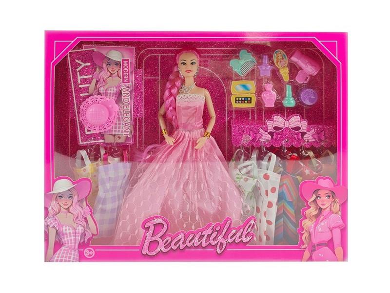 11.5-Inch Solid 9-Joint Wedding Dress Doll With Makeup Blister Accessories And Hat Accessories
