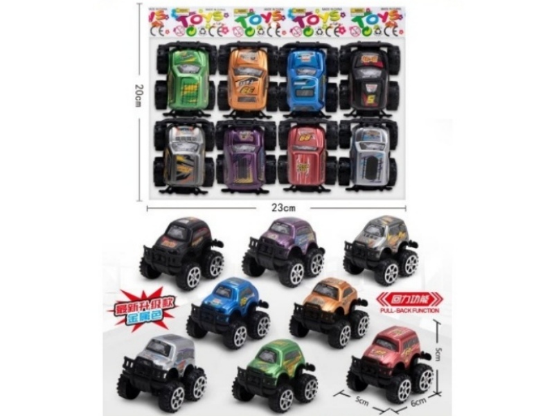 8 Models Of 8-Color Return Power Cartoon Off-Road Vehicles (Metallic Finish)