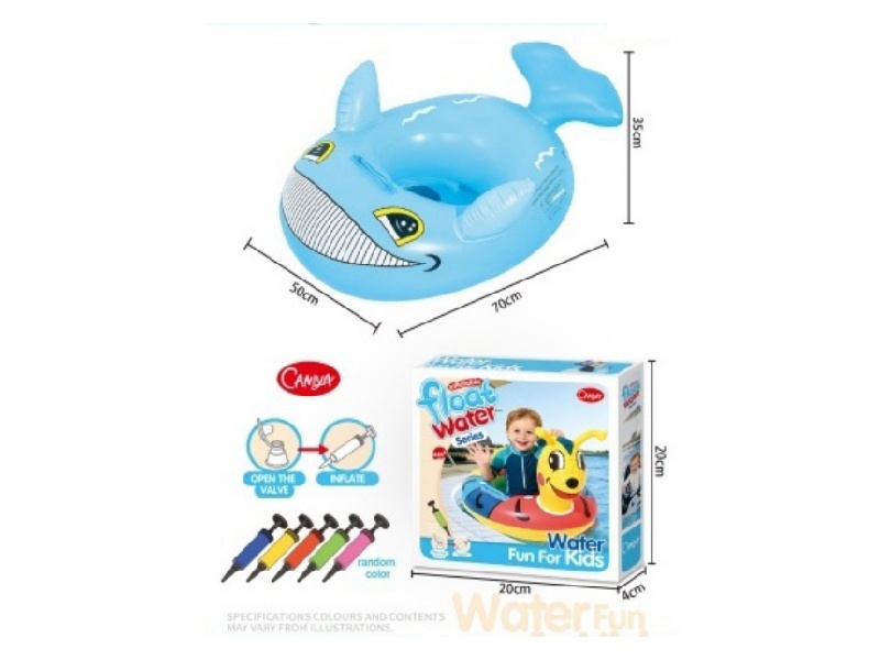 Children'S Swimming Ring + Air Pump [Shark]