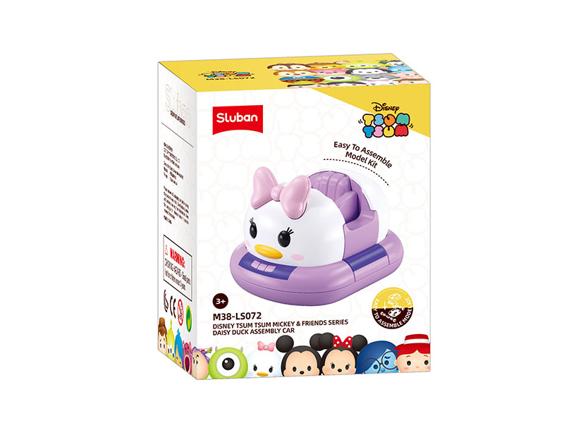 Disney Tsum Tsum Toy Story Series Daisy Duck Assembly Double Pull Back Bumper Car 19PCS