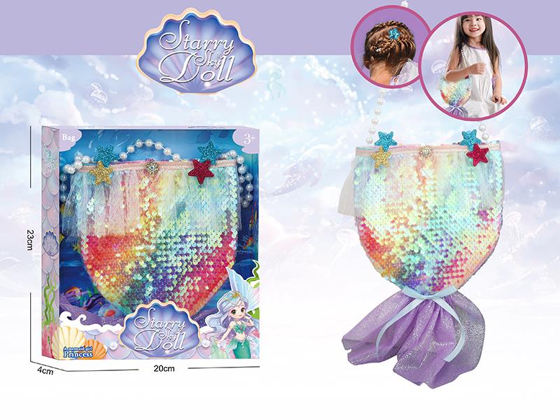 Mermaid Bag With 2 Hair Clips