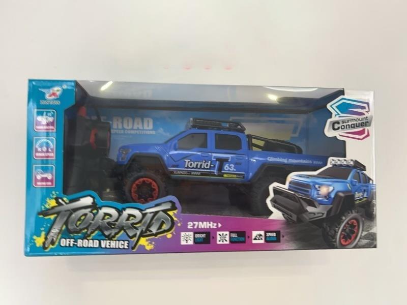 27MHZ six-wheel four-channel light remote control vehicle 1:18