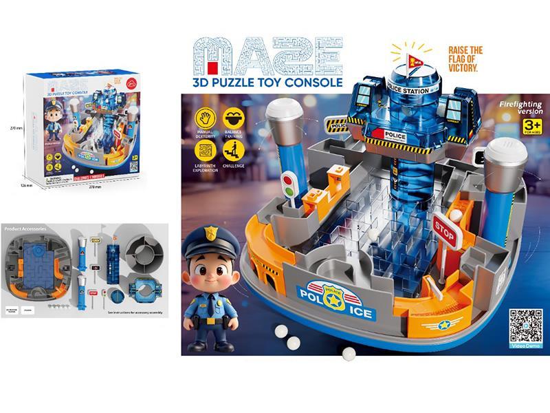 Three-Dimensional Maze Adventure Police-Themed