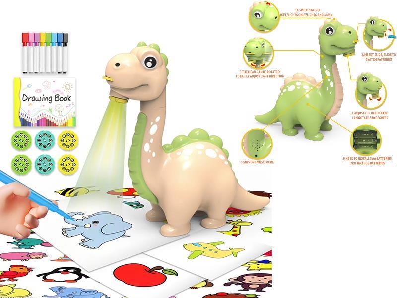 Dinosaur Projection Drawing Machine(Music, Lights)