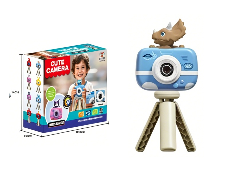 Children'S Camera Can Take Photos, Videos And Play Games (In  Shape Of A Triceratops)
