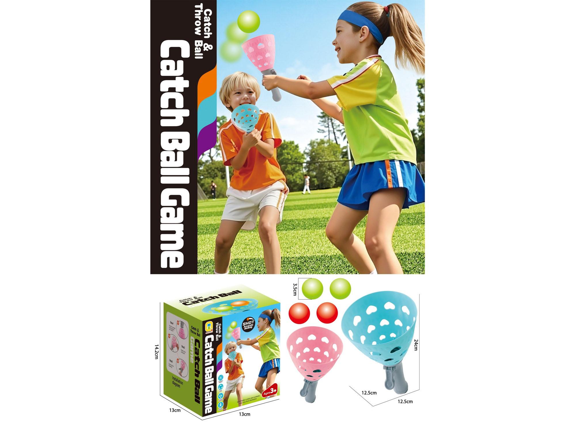Bounce And Catch Ball (2 Rackets With 10 Balls)