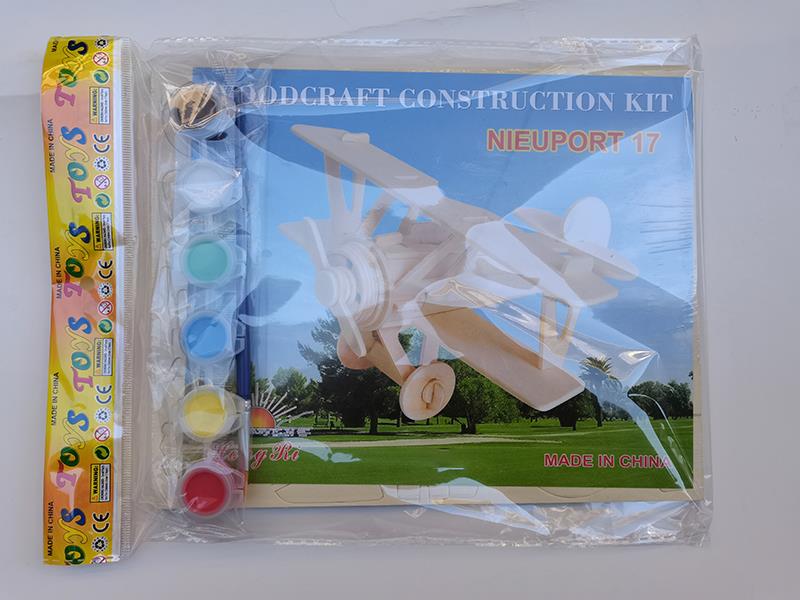 3D Wooden Puzzle DIY Color Drawing Toy