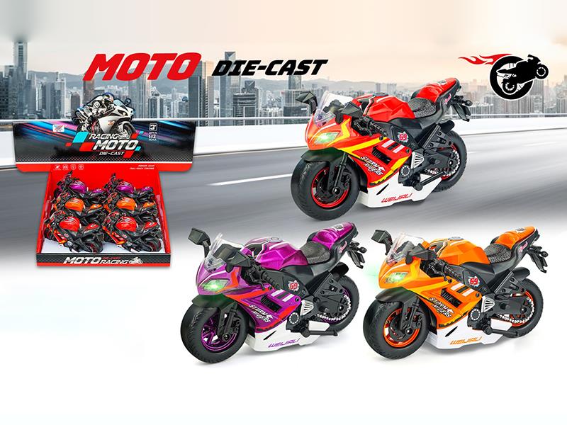 1:12 Pull Back Alloy Ducati Motor With Lights And Music(6PCS/Box)
