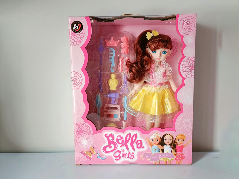 22 Cm, 13-Joint Solid 3D Eye Barbie Doll + Accessories