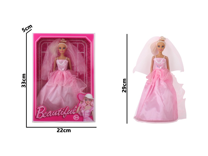 11.5-Inch Injection-Molded Hand-Blown Air Body Feet Wedding Dress Girl