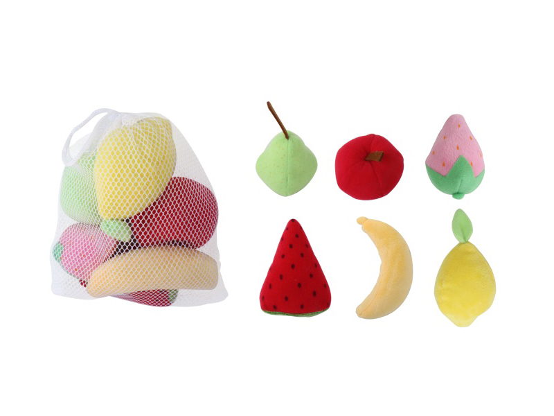 Fruits (Pear, Apple, Strawberry, Watermelon, Banana, Lemon) 6-Piece Set