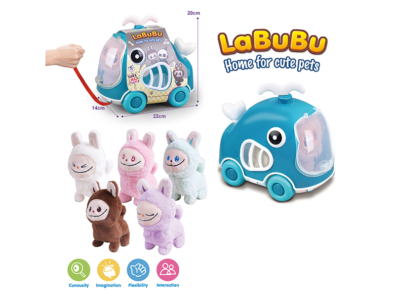Pet Cage + B/O Plush Labubu