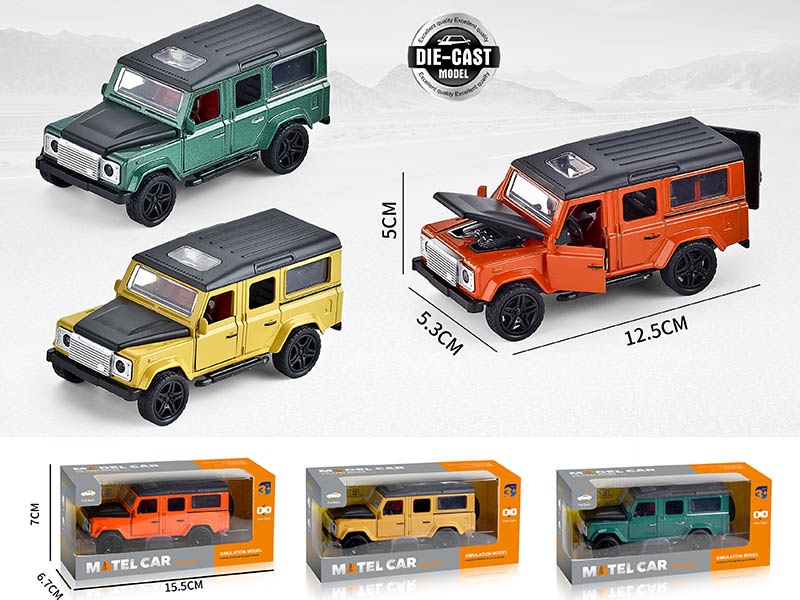 1:36 Pull Back Alloy Off-Road Vehicle With Sound And Lights(4 Doors Can Open)