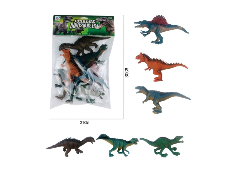 Pvc Simulation Dinosaur 6Pcs