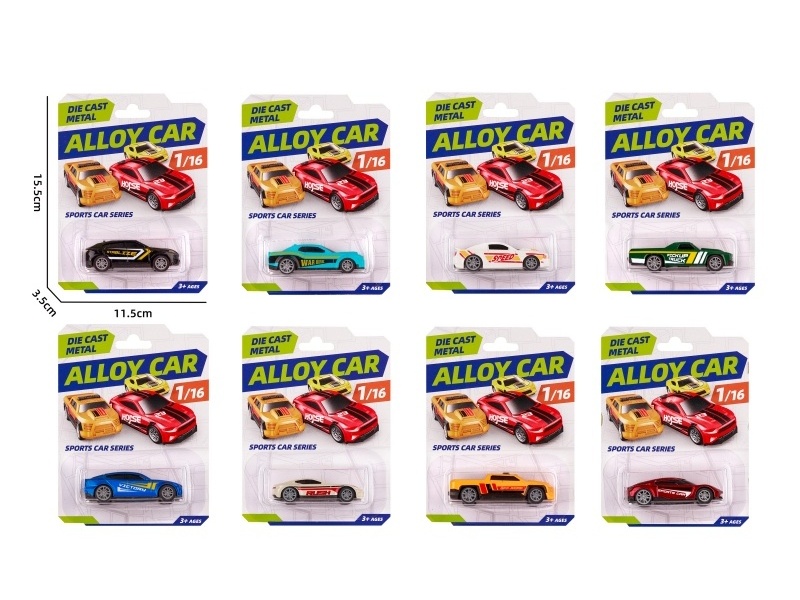 1:64 Force Alloy Car (8 Models Mixed)