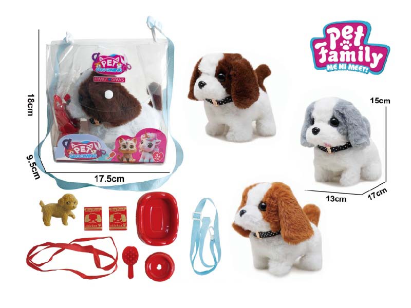 B/O Plush Walking Color-Matching Dog + Small Accessories 2
