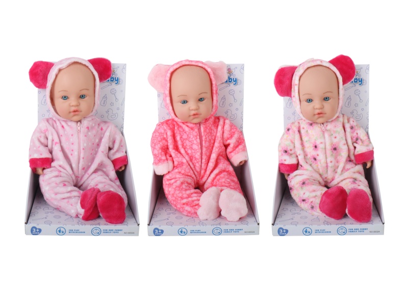 16-Inch Cotton-Filled Animal Doll In Three Styles