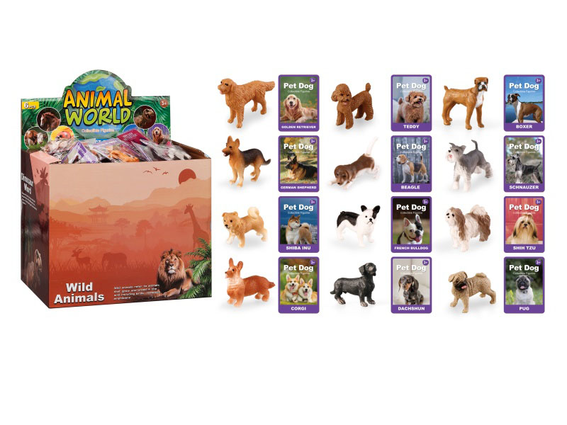 Realistic Solid Pet Dog With Card