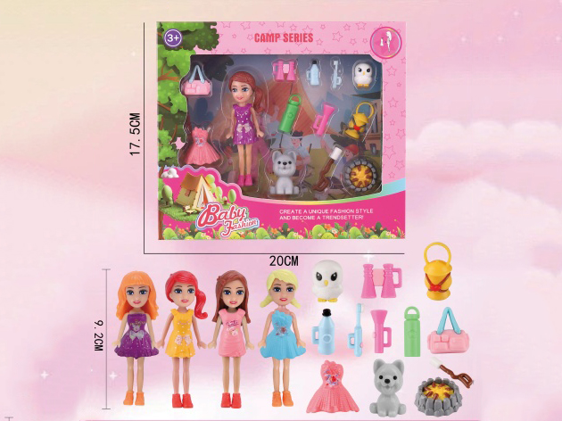 3.5-Inch Dress-Up Doll Camping Set