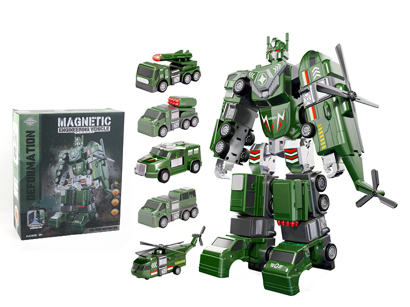 Magnetic Transformation Military Robot