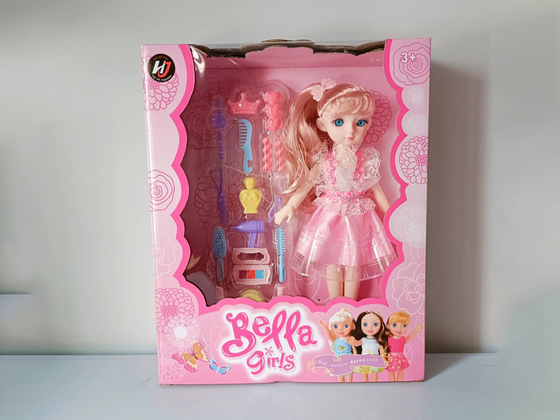 22 Cm, 13-Joint Solid 3D Eye Barbie Doll + Accessories