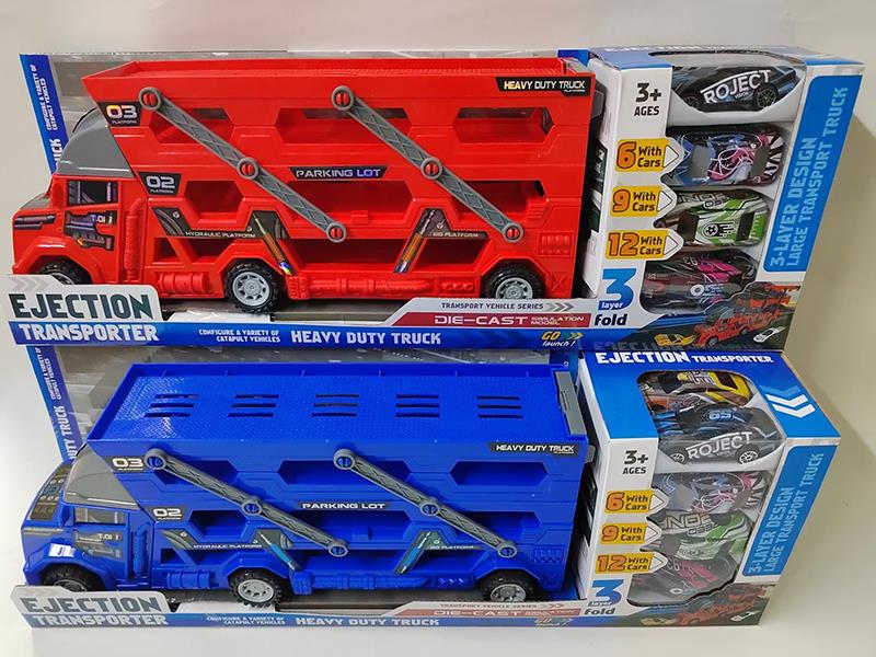 Slide Ejection Heavy Duty Truck With 9 Slide Metal Cars