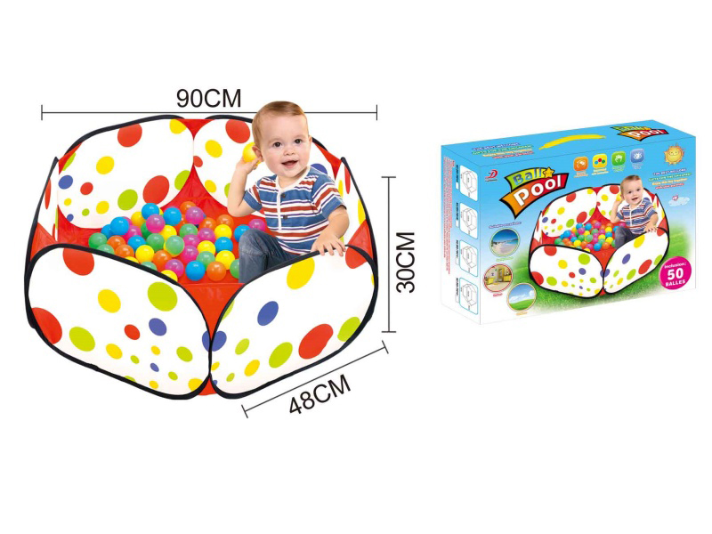 A 0.9-Meter Kids Ball Pool +50 6.CM Ocean Ball