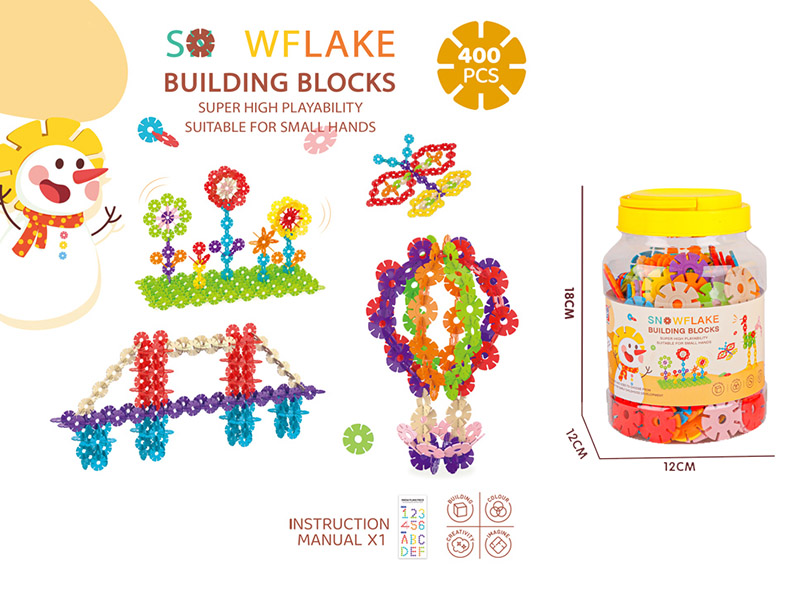 DIY Middle Size Snowflake Building Blocks(400PCS)