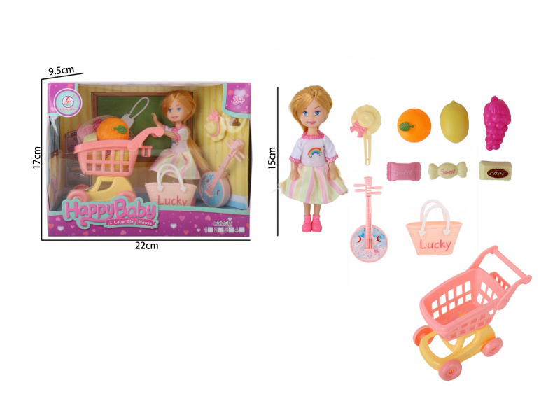 6-Inch Realistic Little Girl Shopping Girl