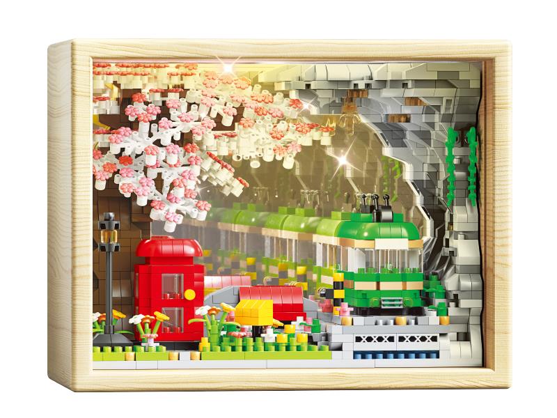Sakura Train Small Particle Building Blocks(1088pcs)