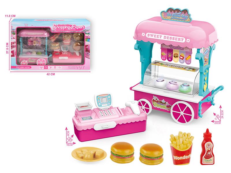 Dessert Car Cash Register Hamburger Play Set