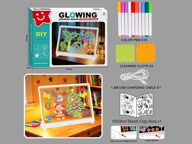 Tempered Glass Luminous Drawing Board