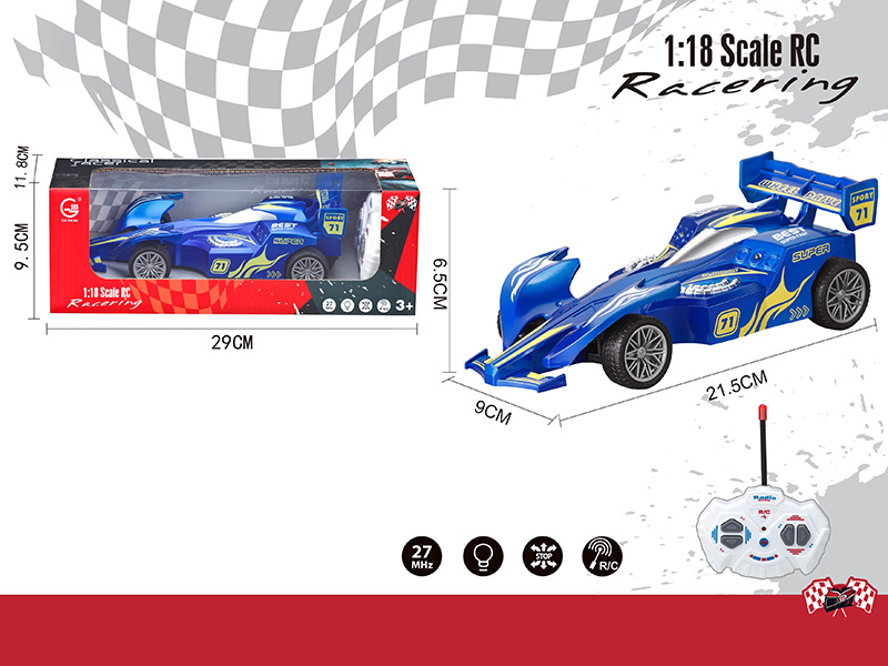 1:18 4CH R/C Racing Car With Lights
