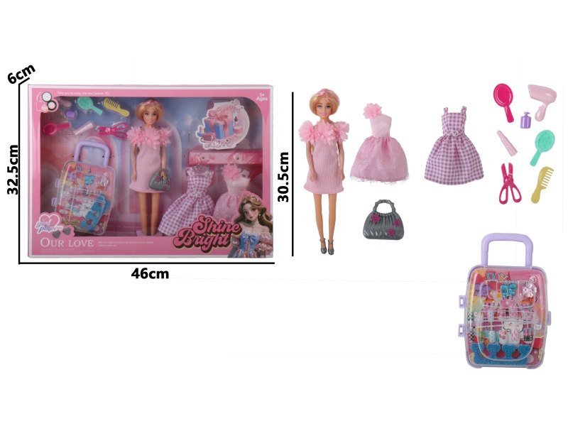 11.5-Inch Injection-Molded Hand-Blown Air Body Fashionable Outfit Girl Accessories