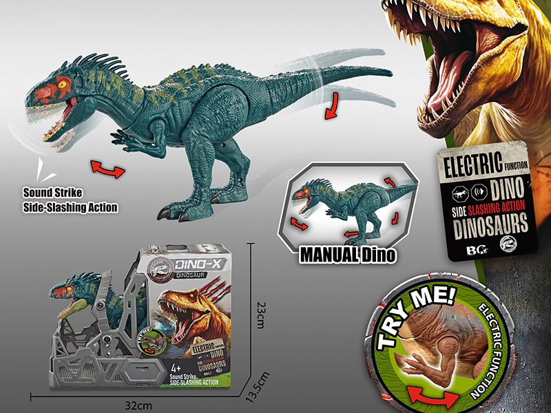 Manual D-Rex Toy With Action, Sound And Lights