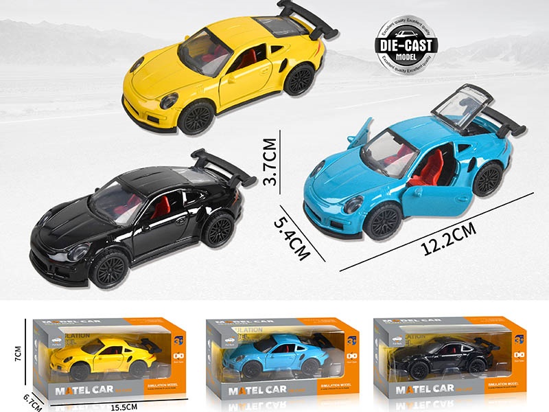 1:36 Pull Back Alloy Sports Car(3 Doors Can Open)（1:36）