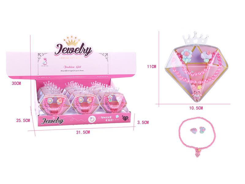 Unicorn Necklace Hairpin Jewelry Box 12pcs/Box